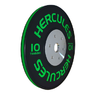 Диск тяжелоатлетический тренировочный «Hercules» 10 кг. черно-зелёный   - фото 2