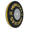 Диск тяжелоатлетический тренировочный «Hercules» 15 кг. черно-жёлтый   - фото 2