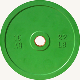 Диск JOHNS d51мм, цветной обрезиненный, 10кг (71025-10) - фото 1
