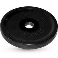 Диск BARBELL Евро-классик обрезиненный черный, 10 кг. 