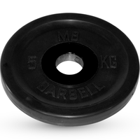 Диск BARBELL Евро-классик обрезиненный черный, 5 кг. 