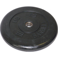 Диск обрезиненный черный BARBELL 10 кг., d26мм 