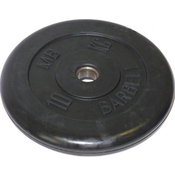 Диск обрезиненный черный BARBELL 10 кг., d26мм  - фото 1