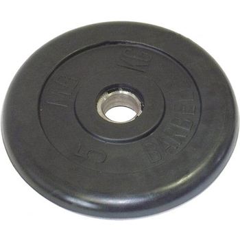 Диск обрезиненный черный BARBELL 5 кг., d26мм  - фото 1