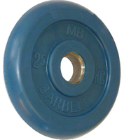 Диск обрезиненный цветной BARBELL 2,5 кг., d26мм 