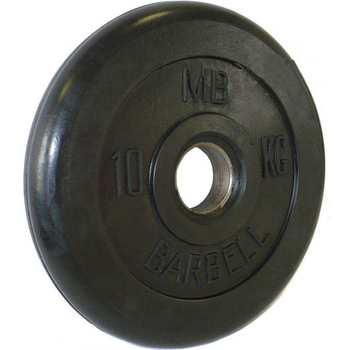 Диск обрезиненный черный BARBELL 10 кг., d51мм  - фото 1
