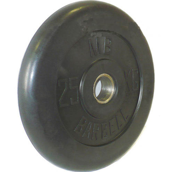 Диск обрезиненный черный BARBELL 25 кг., d51мм  - фото 1