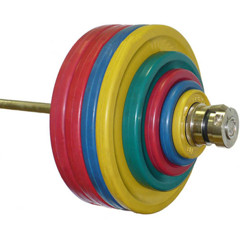 Штанга рекордная олимпийская 232,5 кг (МВ) цветная  - фото 1